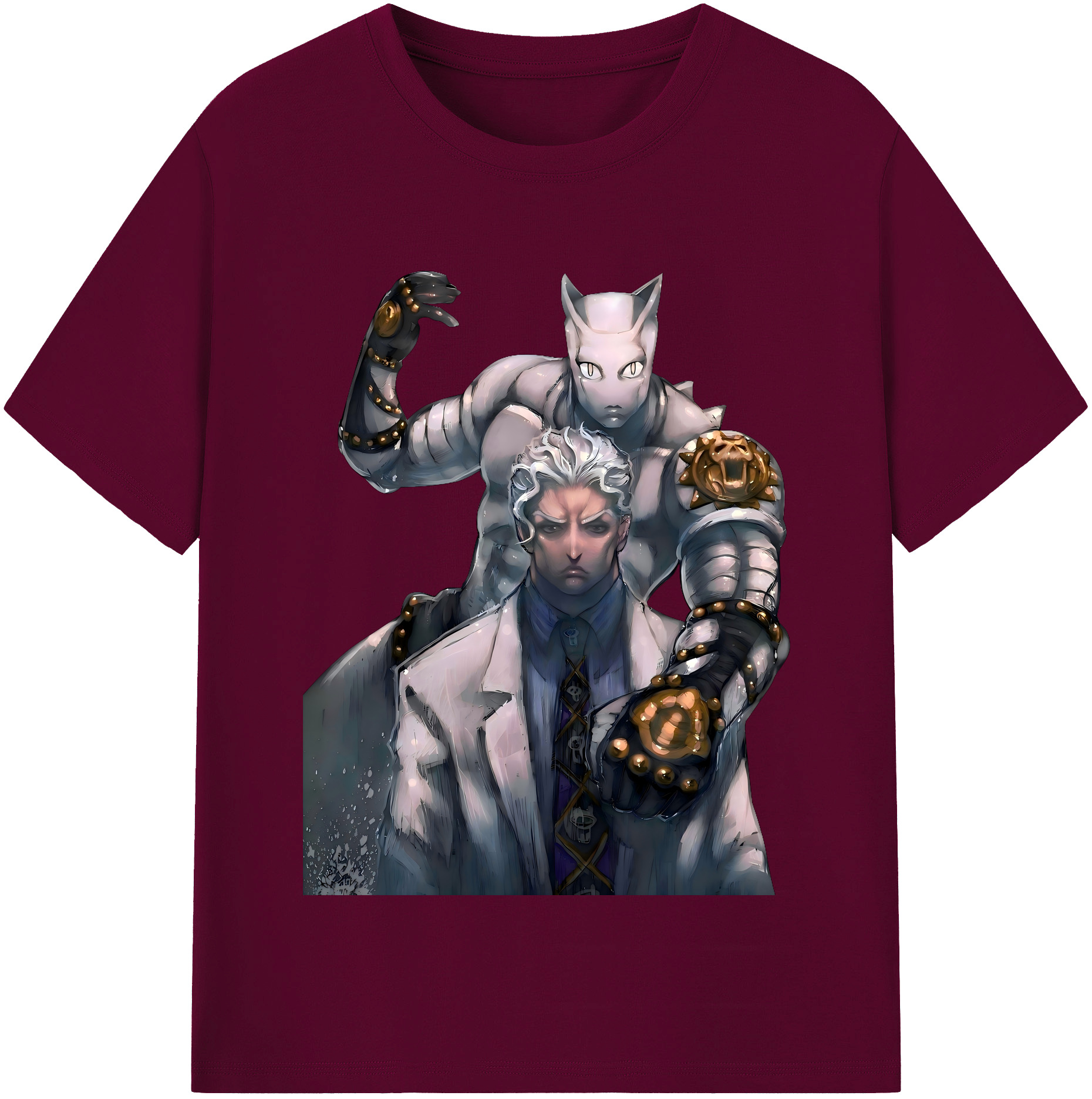 （画像用） ジョジョの奇妙な冒険 きら よしかげ JoJo's Bizarre Adventure Kira Yoshikage レディースカジュアルプリントTシャツ（綿100％）